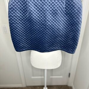 SHEIN Quilted Mini Skirt in Navy Blue
